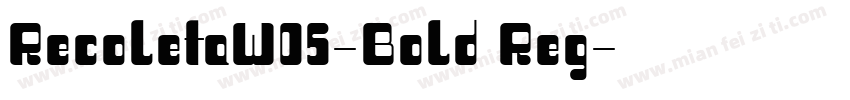 RecoletaW05-Bold Reg字体转换